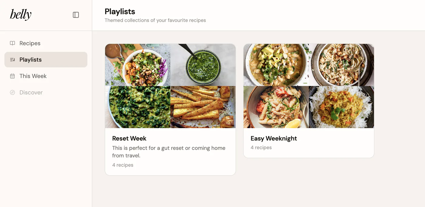 Recipe playlists